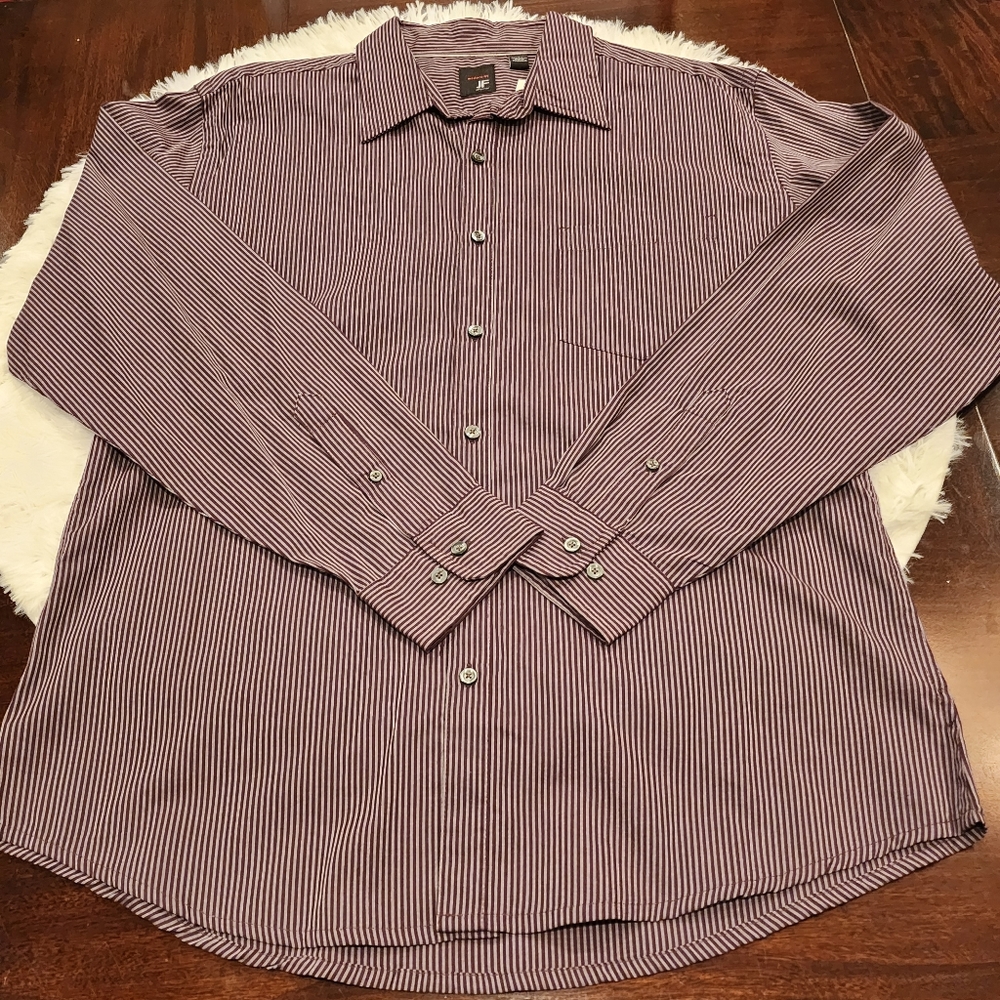 JF. J.Ferrar Modern Fit/X-Large/Purple Thin Stripe/NWT